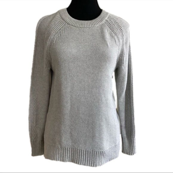 GAP knit pullover textured 100% cotton gray sweater Size small - Picture 1 of 5
